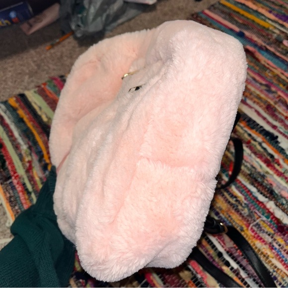 Pink fluffy mini backpack - Picture 8 of 8